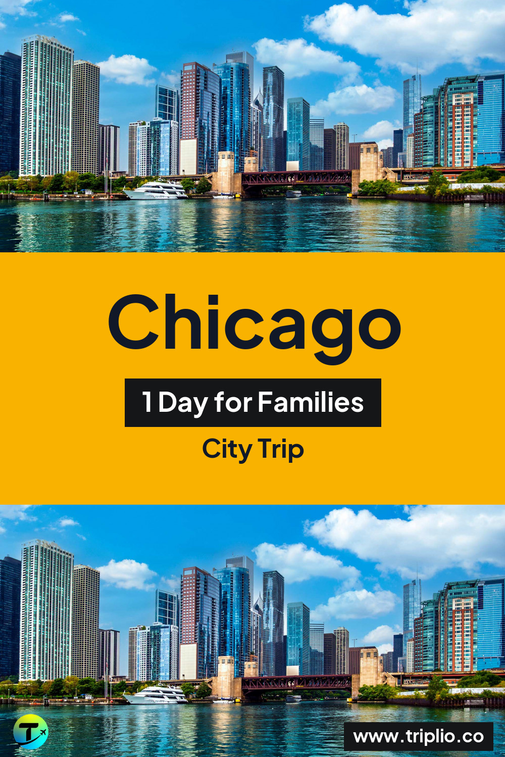 Pinterest pin for a one-day Chicago city trip – Chicago, USA: 1-Day City Trip in September