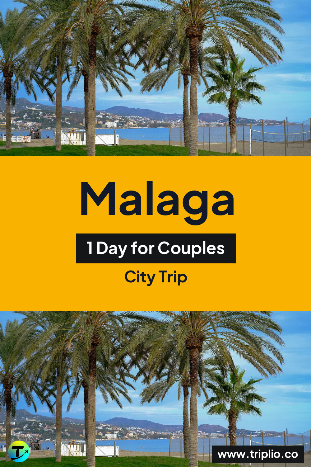Pinterest pin for a one-day Malaga city trip – Malaga, Spain: 1-Day City Trip in October