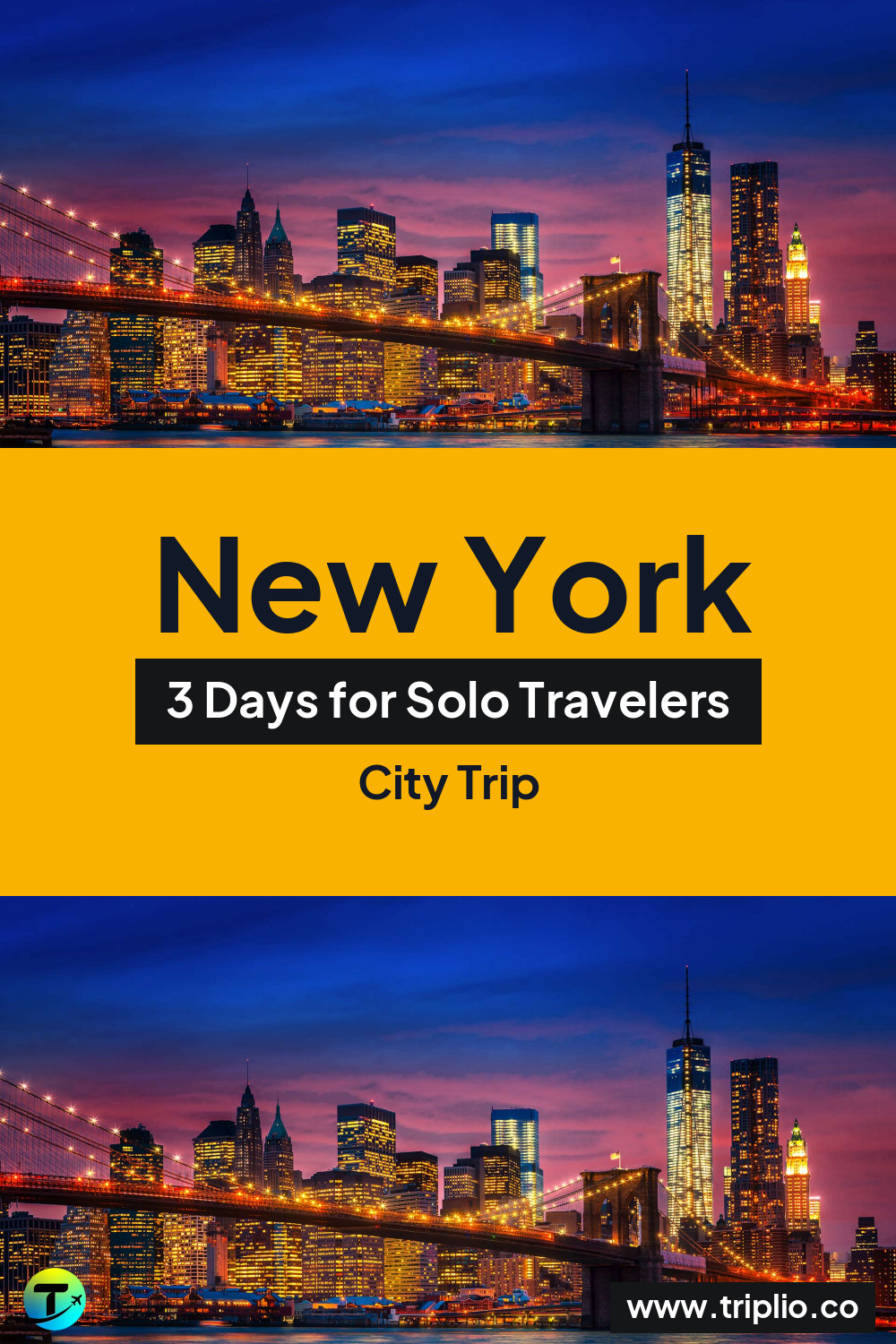 Pinterest pin for a 3-day New York city trip – New York, USA: 3-Day City Trip in December
