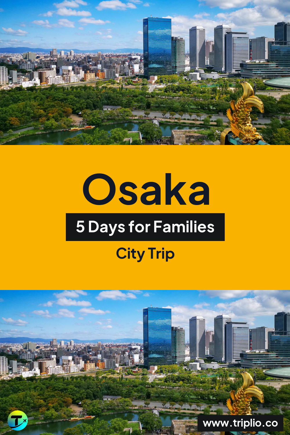 Pinterest pin for a 5-day Osaka city trip – Osaka, Japan: 5-Day City Trip in May