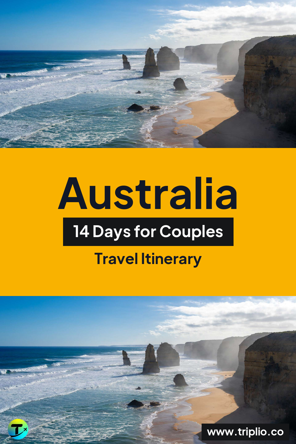 Pinterest pin for a 14-day Australia itinerary – Australia Itinerary in November: 14-Day Route for Couples
