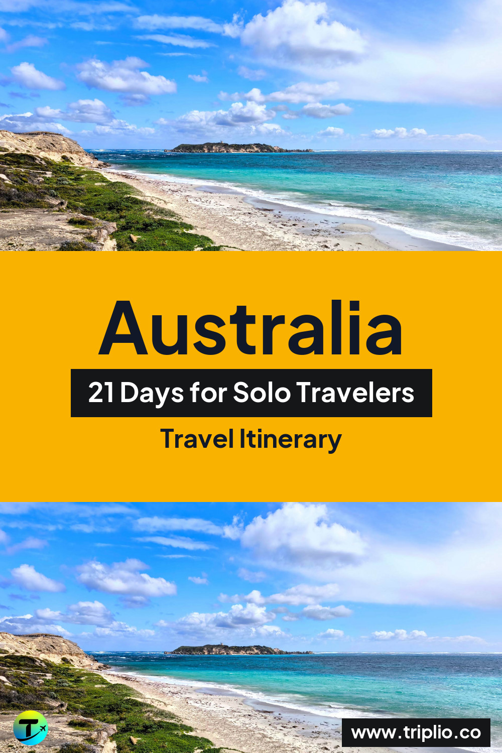 Pinterest pin for a 21-day Australia itinerary – Australia Itinerary in September: 21-Day Route for Solo Travelers