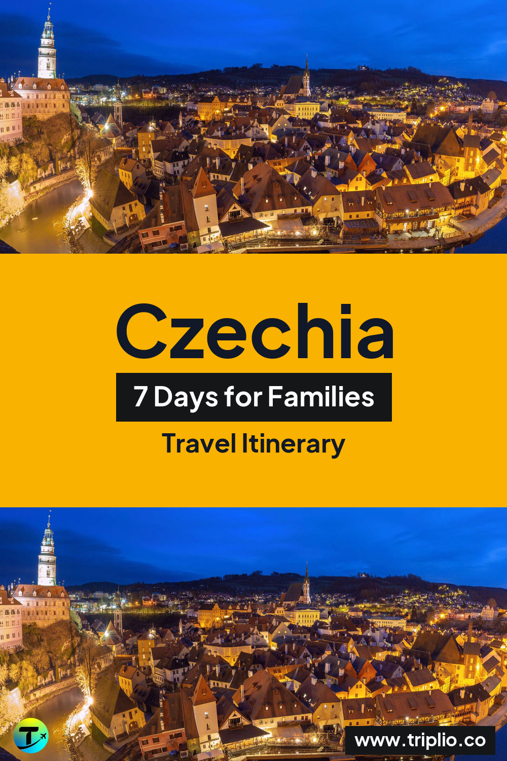 Pinterest pin for a 7-day Czechia itinerary – Czechia Itinerary in April: 7-Day Route for Families