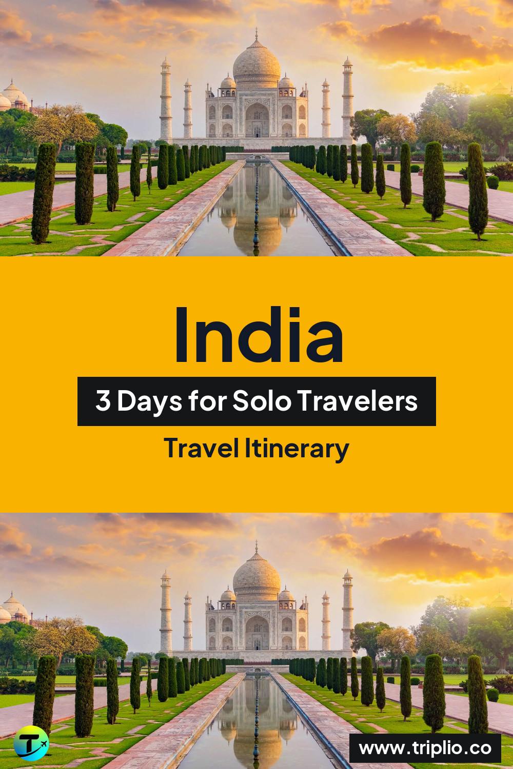 Pinterest pin for a 3-day India itinerary – India Itinerary in October: 3-Day Route for Solo Travelers