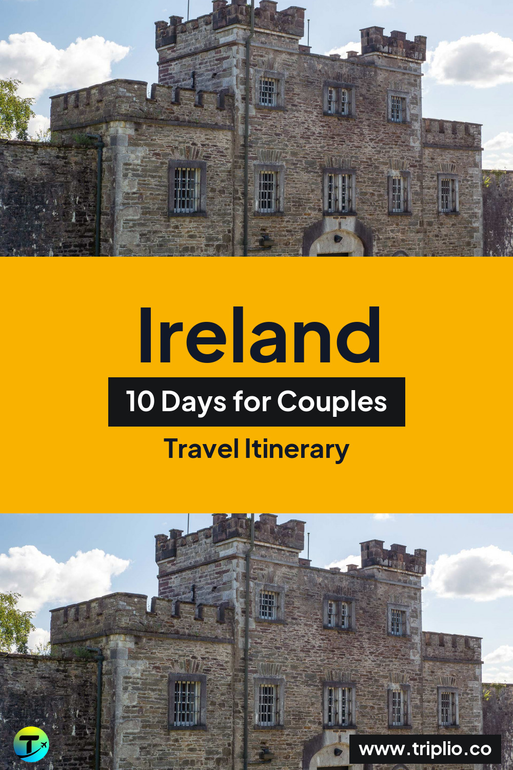 Pinterest pin for a 10-day Ireland itinerary – Ireland Itinerary in March: 10-Day Route for Couples