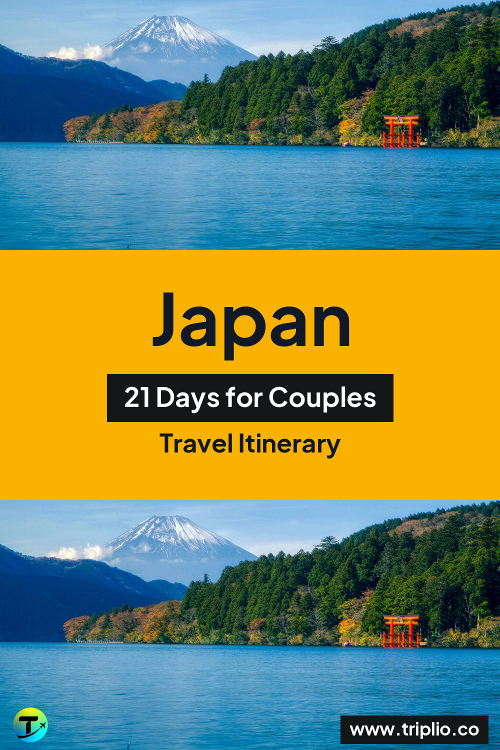 Pinterest pin for a 21-day Japan itinerary – Japan Itinerary in June: 21-Day Route for Couples