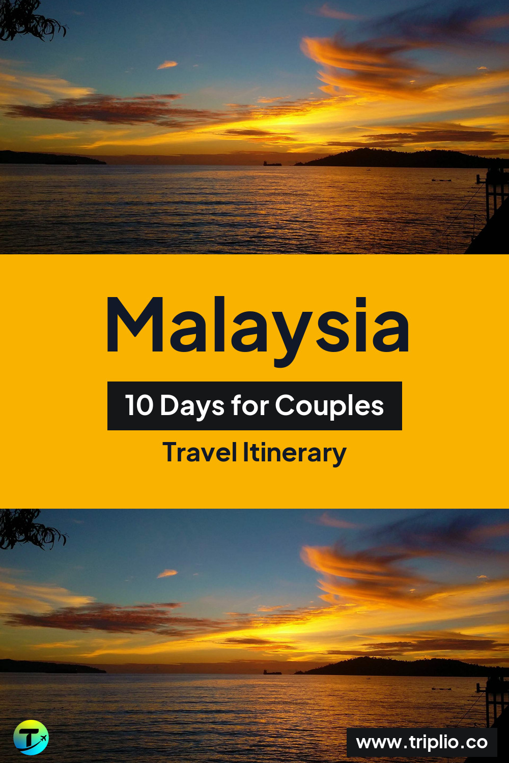 Pinterest pin for a 10-day Malaysia itinerary – Malaysia Itinerary in May: 10-Day Route for Couples