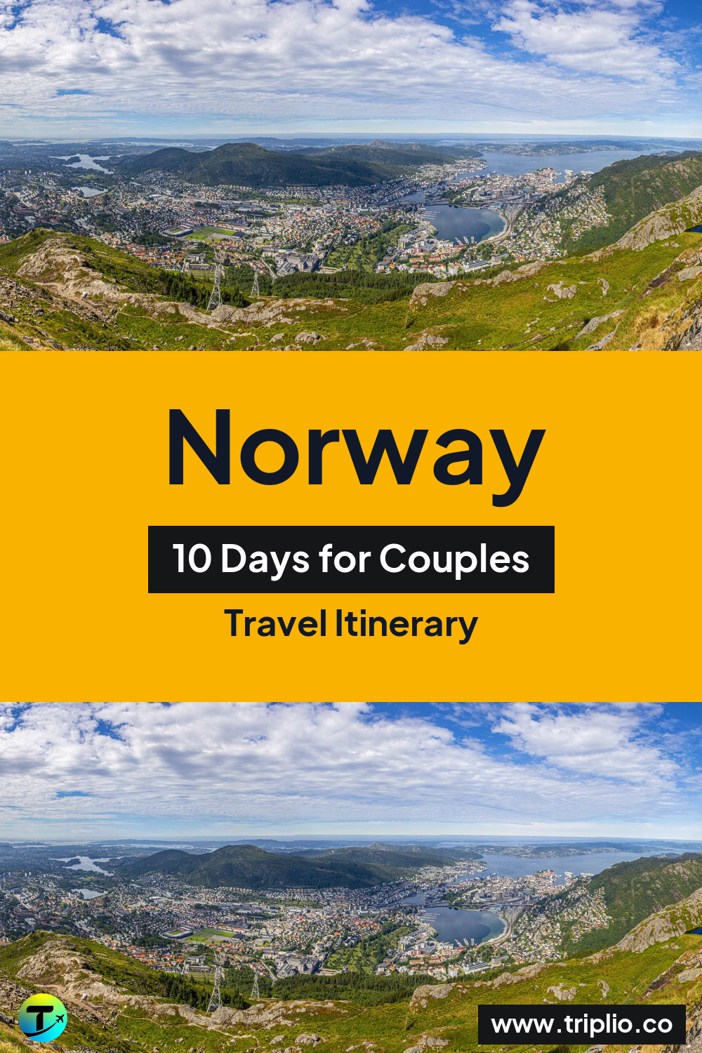 Pinterest pin for a 10-day Norway itinerary – Norway Itinerary in September: 10-Day Route for Couples