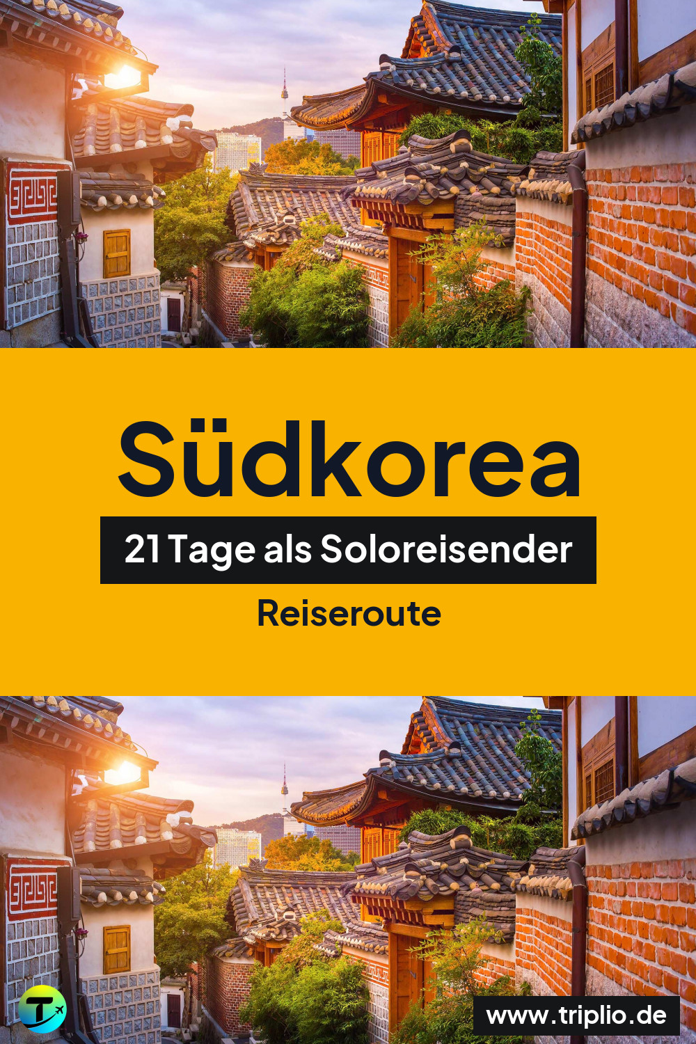 Pinterest-Pin für eine 21-tägige Südkorea-Rundreise – Südkorea-Rundreise im Juli: 21-Tage-Route als Soloreisender