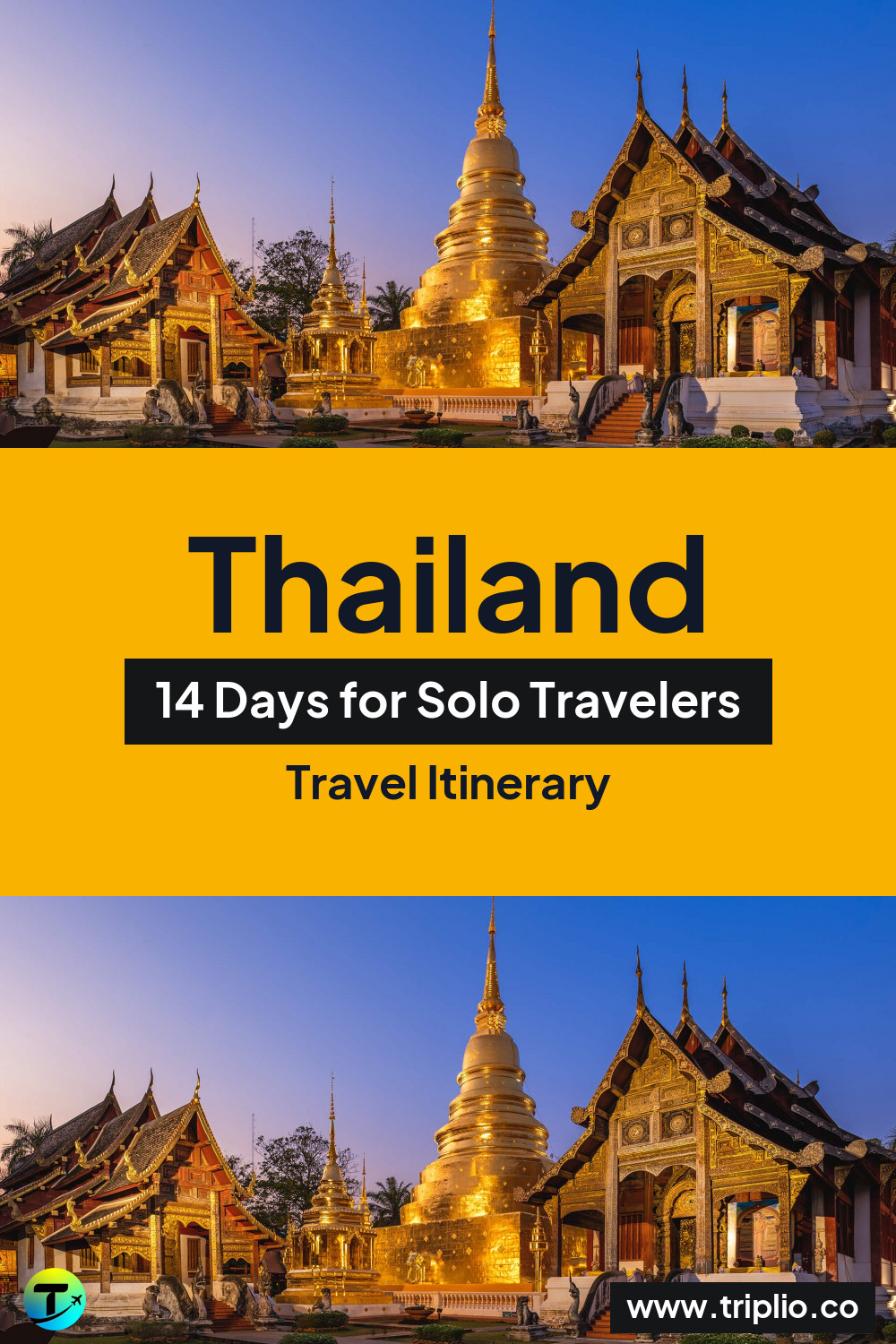 Pinterest pin for a 14-day Thailand itinerary – Thailand Itinerary in March: 14-Day Route for Solo Travelers
