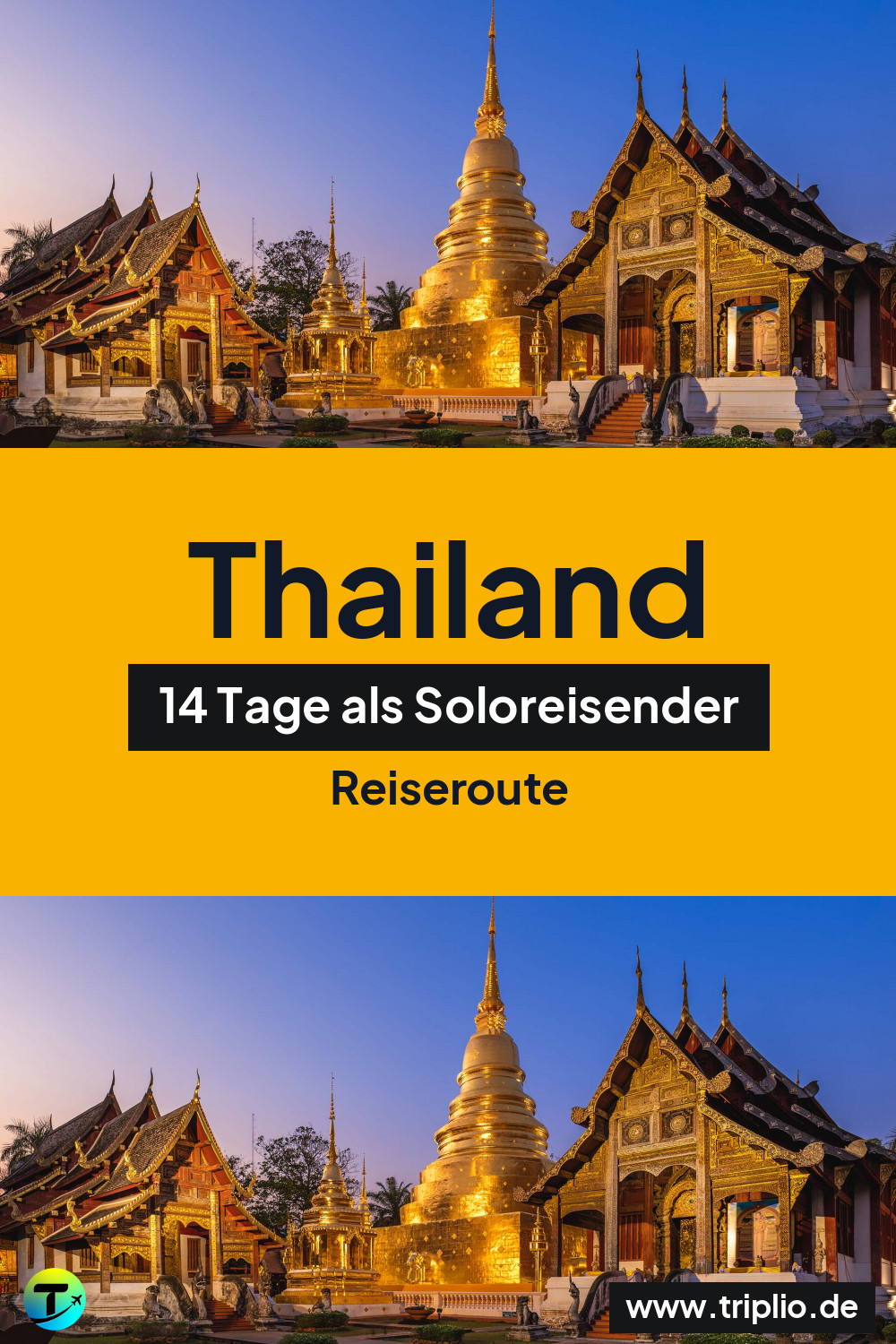 Pinterest-Pin für eine 14-tägige Thailand-Rundreise – Thailand-Rundreise im März: 14-Tage-Route als Soloreisender