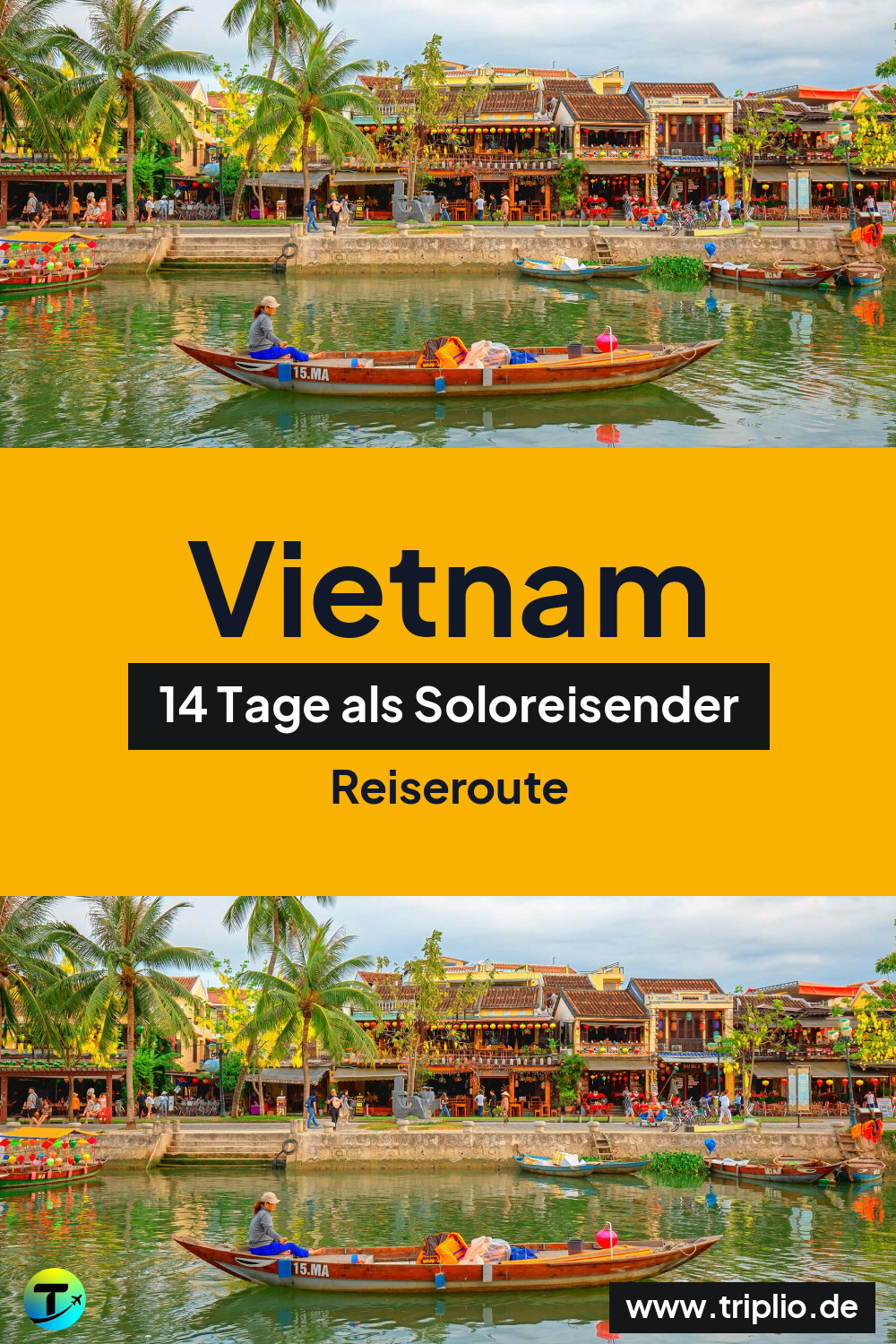 Pinterest-Pin für eine 14-tägige Vietnam-Rundreise – Vietnam-Rundreise im April: 14-Tage-Route als Soloreisender